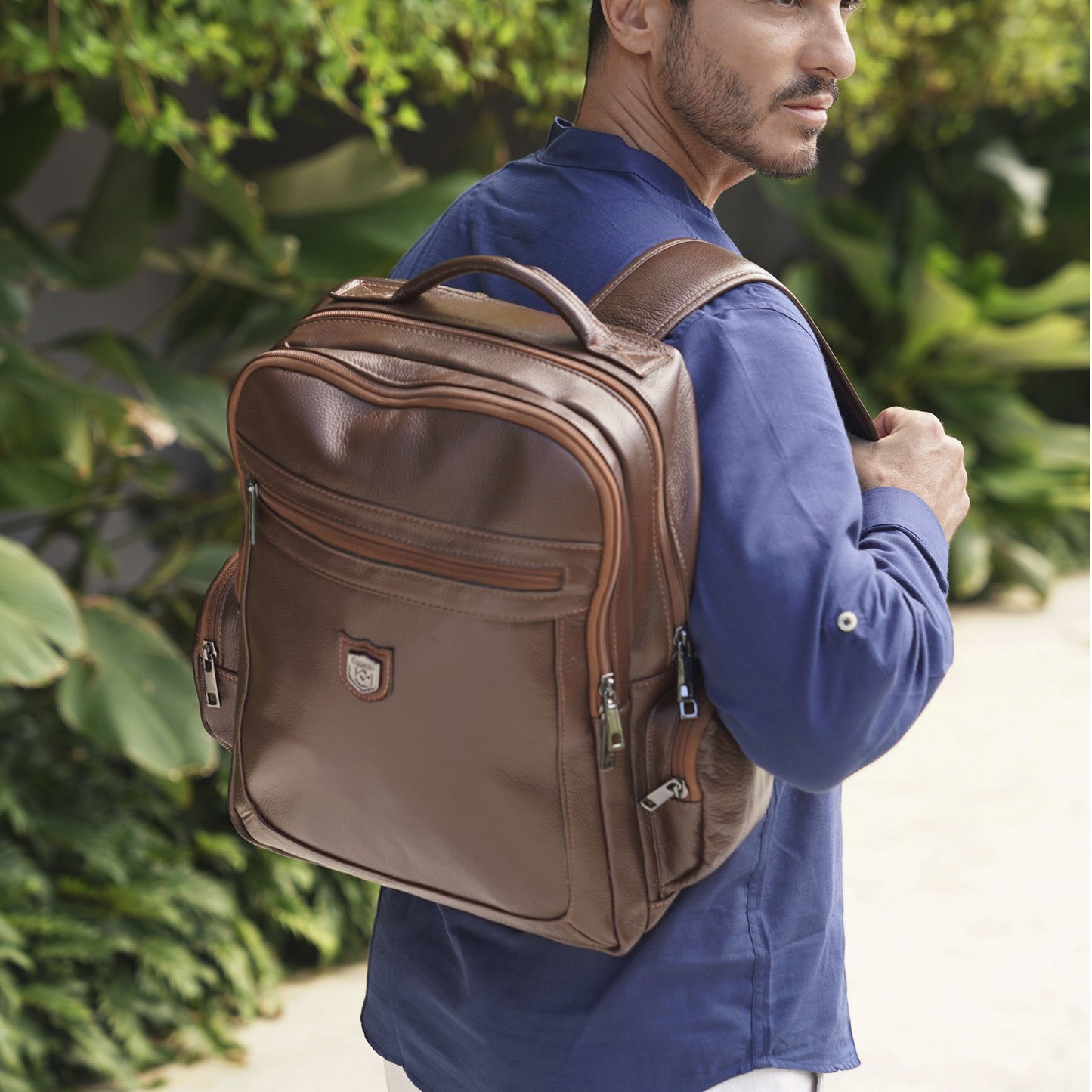 Mochila em Couro Legítimo Boston