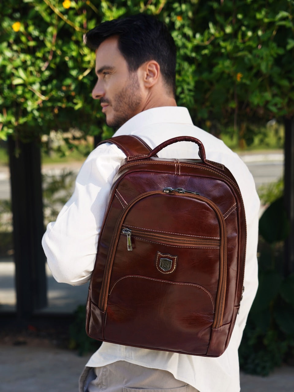 Mochila em Couro Legítimo Turim